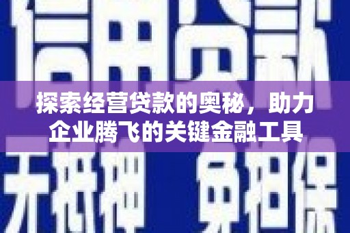索县探索经营贷款的奥秘，助力企业腾飞的关键金融工具