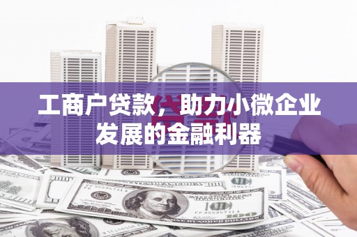 南充工商户贷款，助力小微企业发展的金融利器