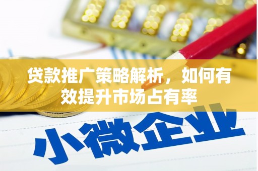 六横贷款推广策略解析，如何有效提升市场占有率