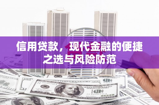 巩义信用贷款，现代金融的便捷之选与风险防范