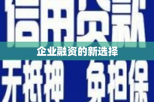 温江企业融资的新选择