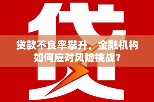 图木舒克贷款不良率攀升，金融机构如何应对风险挑战？