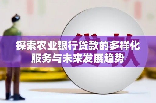 诏安探索农业银行贷款的多样化服务与未来发展趋势
