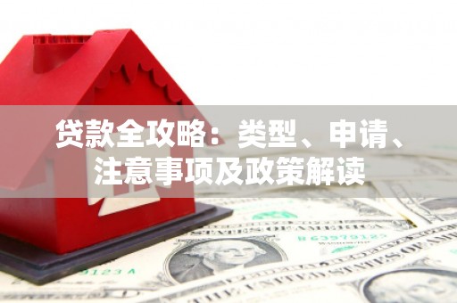 鼎城贷款全攻略：类型、申请、注意事项及政策解读